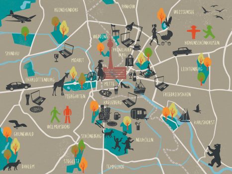 carlgoes, city guides for curious and creative people, stadtplan, Illustration, Berlin